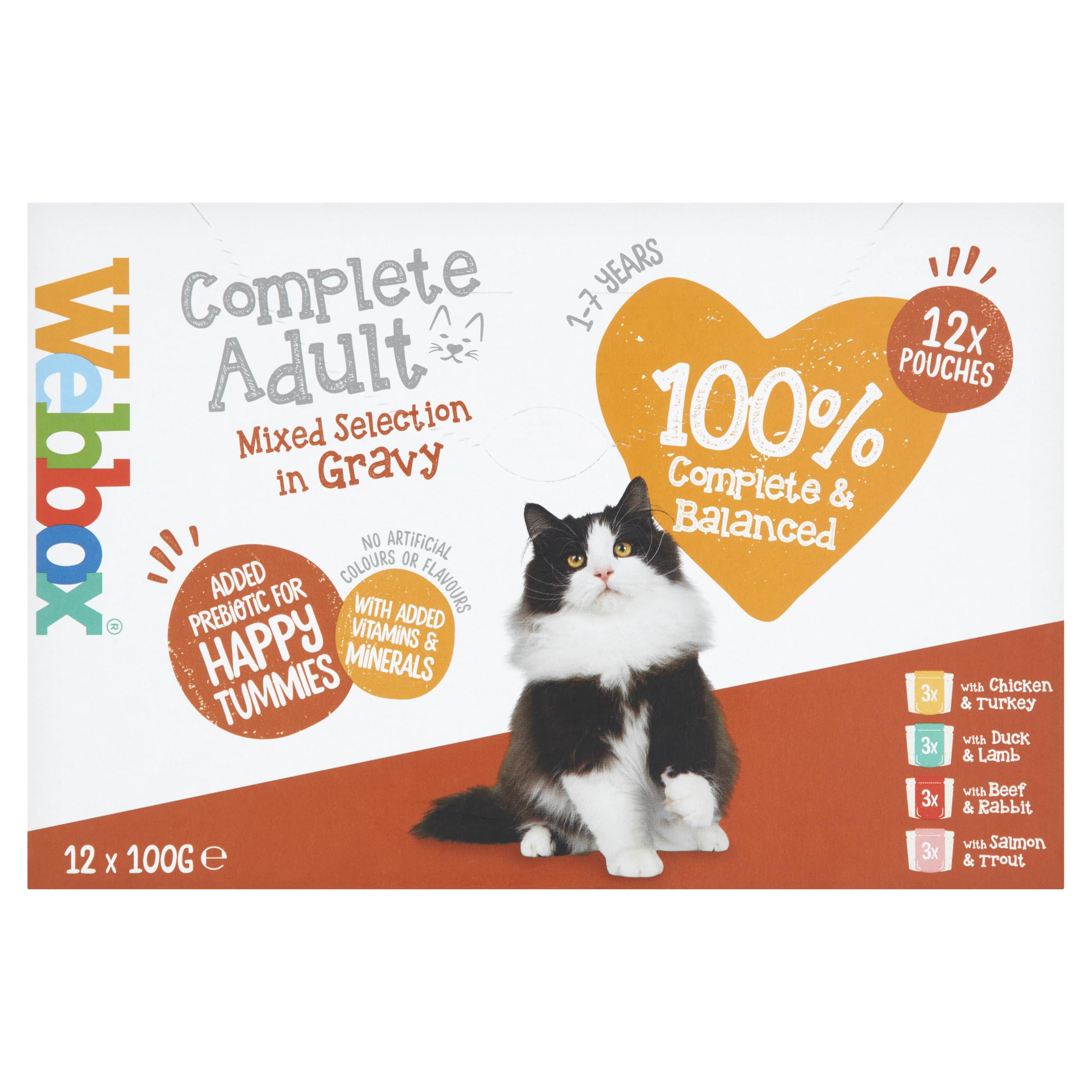 Webbox Cats Delight Complete Pouch Selection in Gravy, 12 x 100g