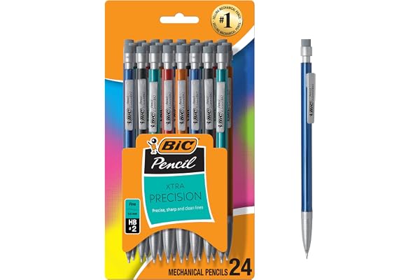 BIC Extra Precision Mechanical Pencils, Fine Point (0.5mm), School Supplies for Students and Teachers, 24-Count Pack