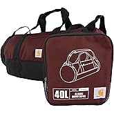 Carhartt Classic Round Duffel with Utility Pouch, Heavy-Duty, Water-Resistant Packable Gear Bag for Jobsite, Gym, and Travel