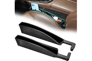DONTRD 2Pacs Car Seat Gap Filler Multifunctional Cars Gap Fillers Storage Car Seat Gap Storage Box Between Seat and Console (Black)
