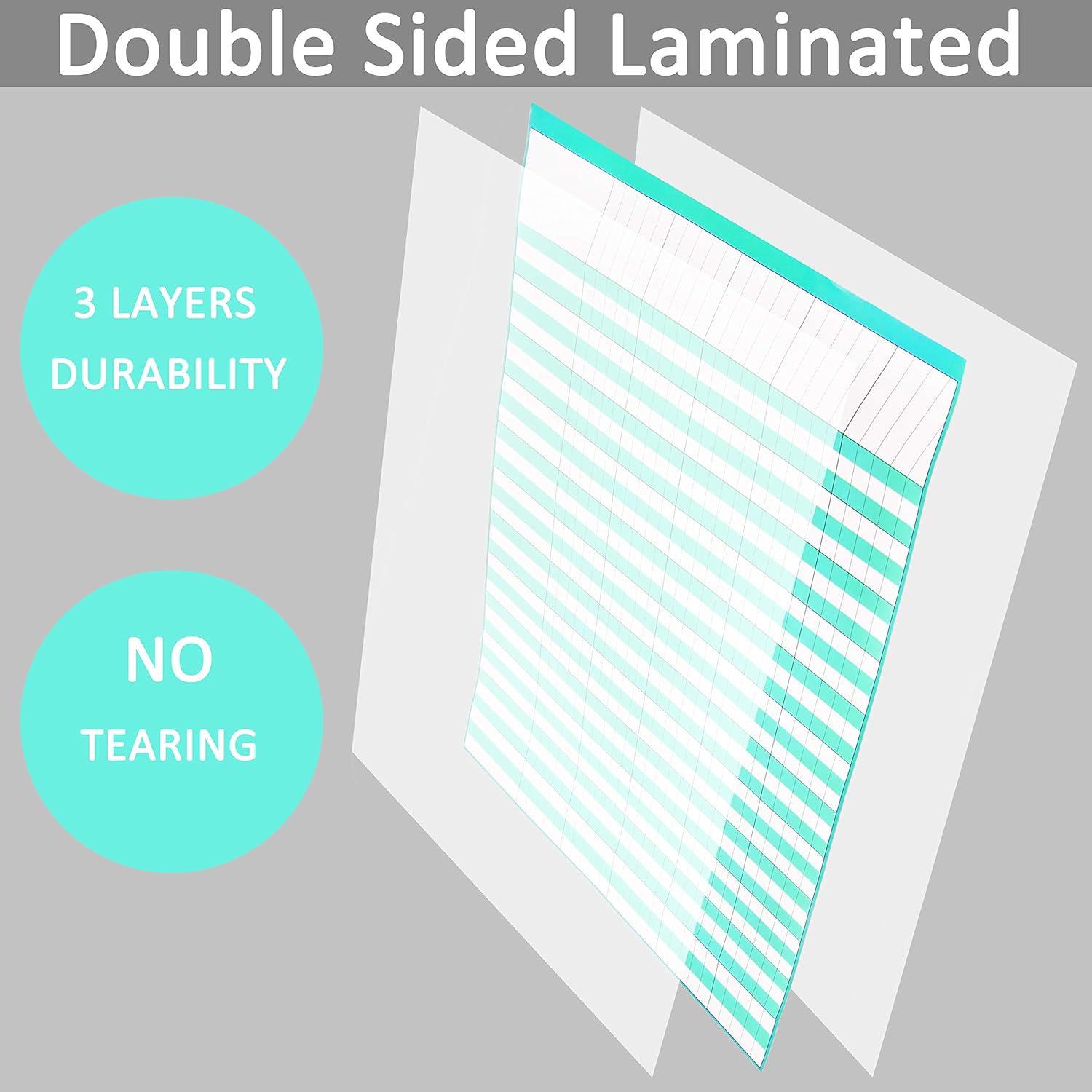 Youngever 12 Pack Multi-Color Laminated Dry Erase Incentive Chart with 960 Reward Star Stickers for Chore Responsibility, School Attendance, Homework Progress Tracking Chart (17 Inch x 22 Inch) : Office Products