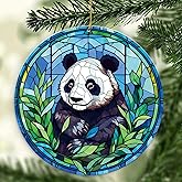 Panda Christmas Ornament, Panda Christmas Tree Holiday Decor, 2025 Christmas Pandas Ornaments Hanging Tree Decorations, Pandas Gifts for Women Girls