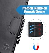 Agoer Clipboard Folder A4 Leather Look Magnetic Closure Black view 3
