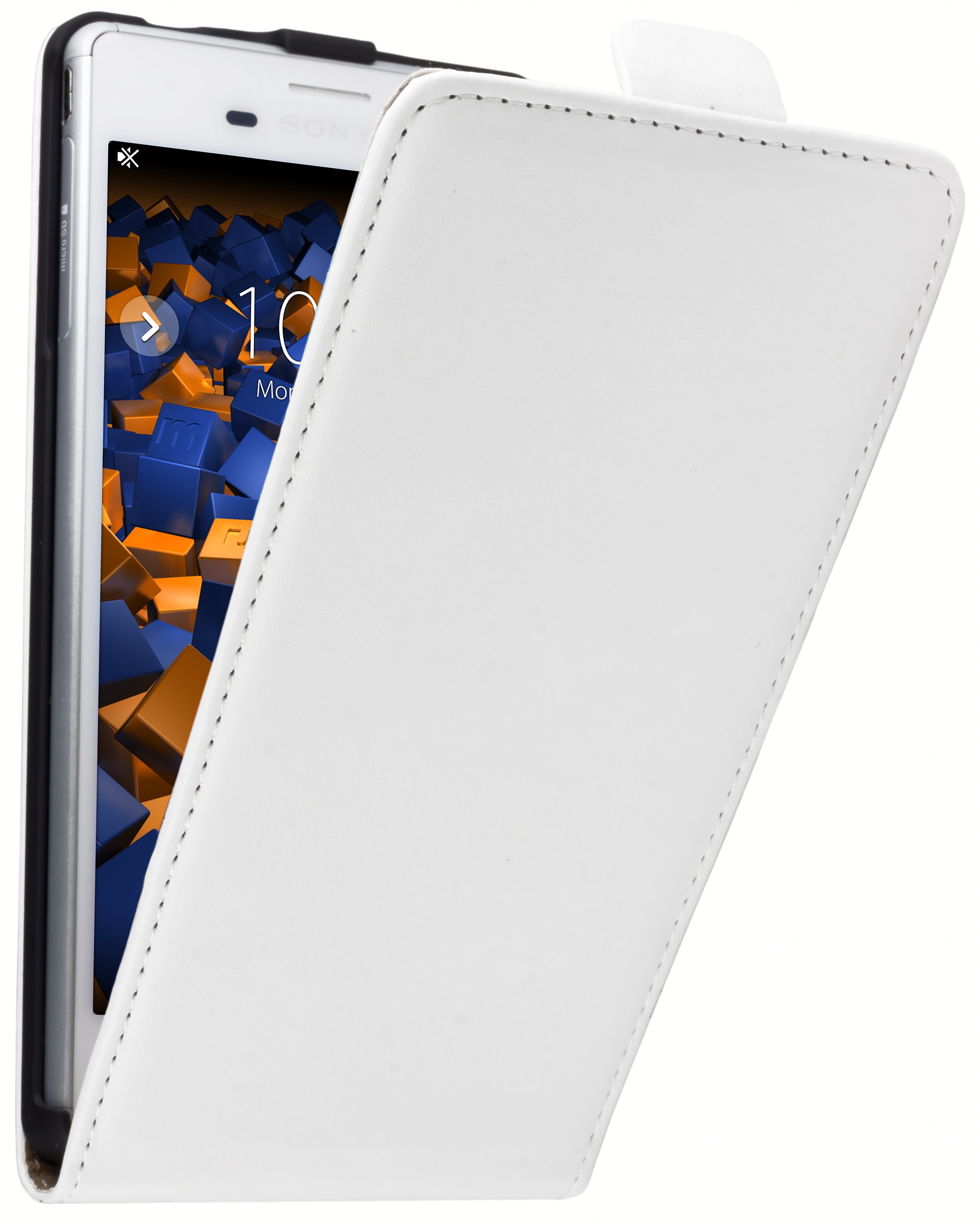 mumbi Flip Case for Sony Xperia M4 Aqua/White