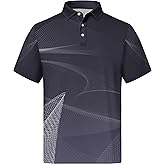 V VALANCH Mens Polo Shirts Short Sleeve Moisture Wicking Golf Tennis Polo Casual Shirts