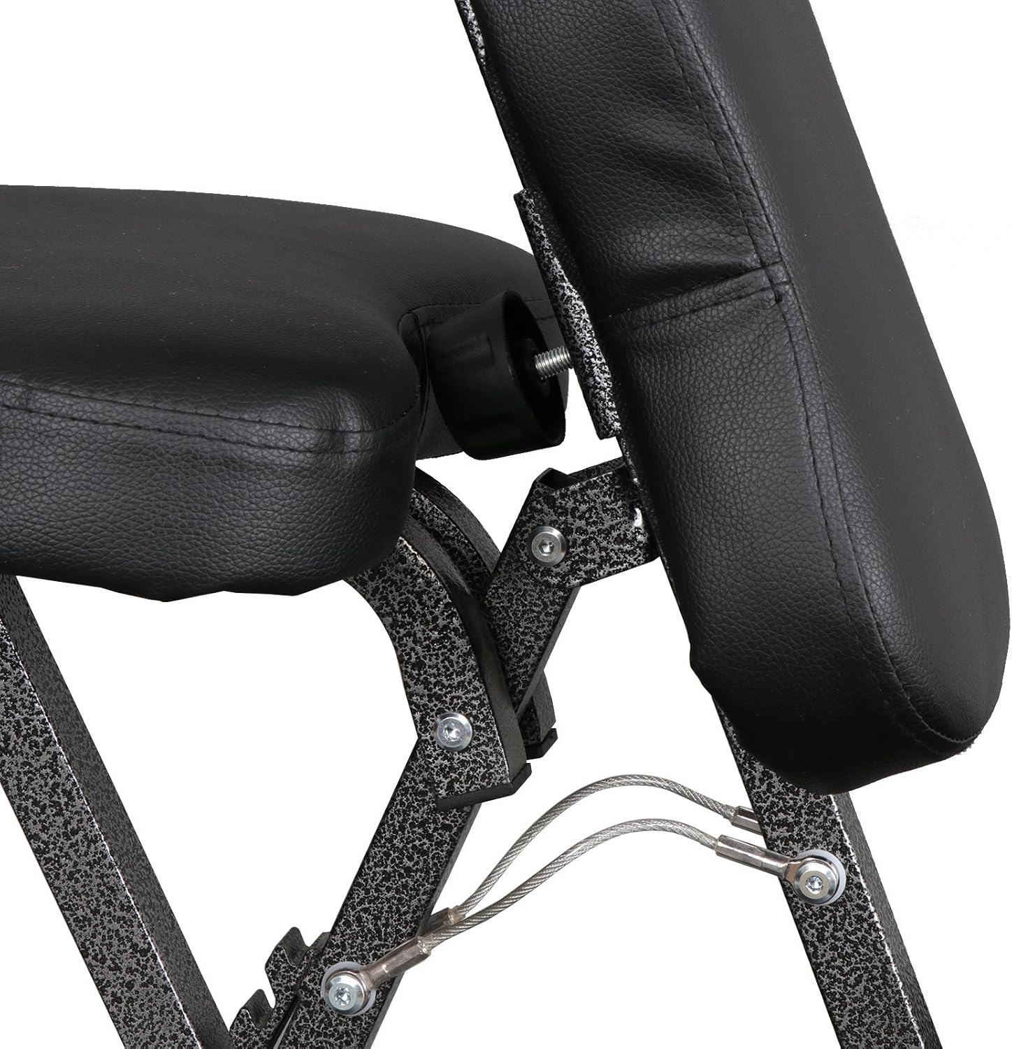 Portable Light Weight Massage Chair Leather Pad Travel Massage Tattoo Spa Chair w/Carrying Bag (#1) (Black): Kitchen & Dining