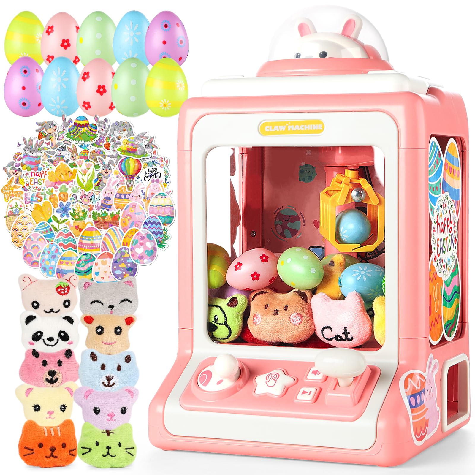 Rabbit Claw Machine for Kids and Adults with Mini Prizes|Candy Machine Toys for Ages 8-13 Girls|Birthday Gifts for 6 7 9 10 12 Years Old