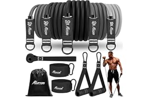 HPYGN Resistance Bands, Exercise Bands with Handles, Door Anchor, Legs Ankle Straps, Fitness Tubes Resistance Set for Home Wo