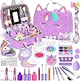 Heaning Kids Washable Makeup Girl Toys - Real Make up Set for Kid Children Princess Dress Up Pretend Play Christmas Birthday Gifts Toys for Girls 3 4 5 6 7 8 9 10 11 12 Year Old