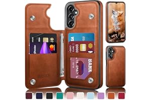 DJDUCK Designed for Samsung Galaxy A16 5G Case Wallet with Card Holder, [Magnetic Clasp Folio Cover] [RFID Blocking Leather Protection] Shockproof Women Men Cases for Samsung A16 Light Brown