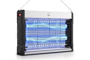 Mosiller Electric Bug Zapper, 3000V High-Voltage Indoor Fly Killer, Powerful Electric Mosquito Zapper for Fly, Mosquito, Fruit, Moth, Gnat, Trap with Removable Washable Tray for Home Patio Backyard