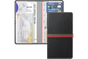 GIFTGUYS Car Registration and Insurance Holder, Premium Leather Registration and Insurance Card Holder, Vehicle Card Document Glove Box Organizer with Magnetic Closure for Essential Document, Driver License