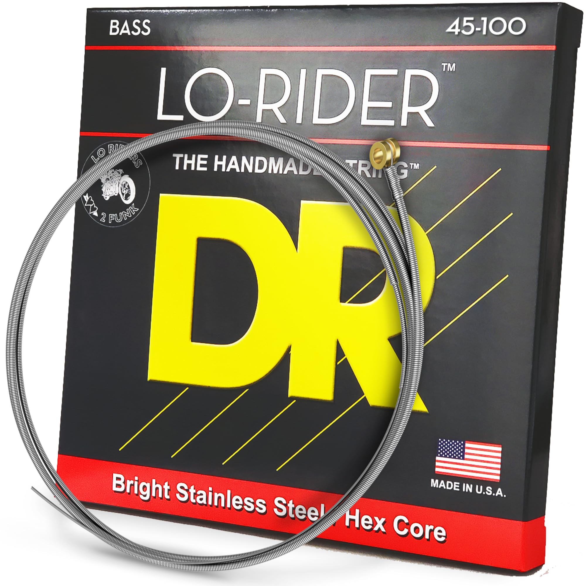 DR Strings Lo-Rider Stainless Steel Bass Medium - Lite