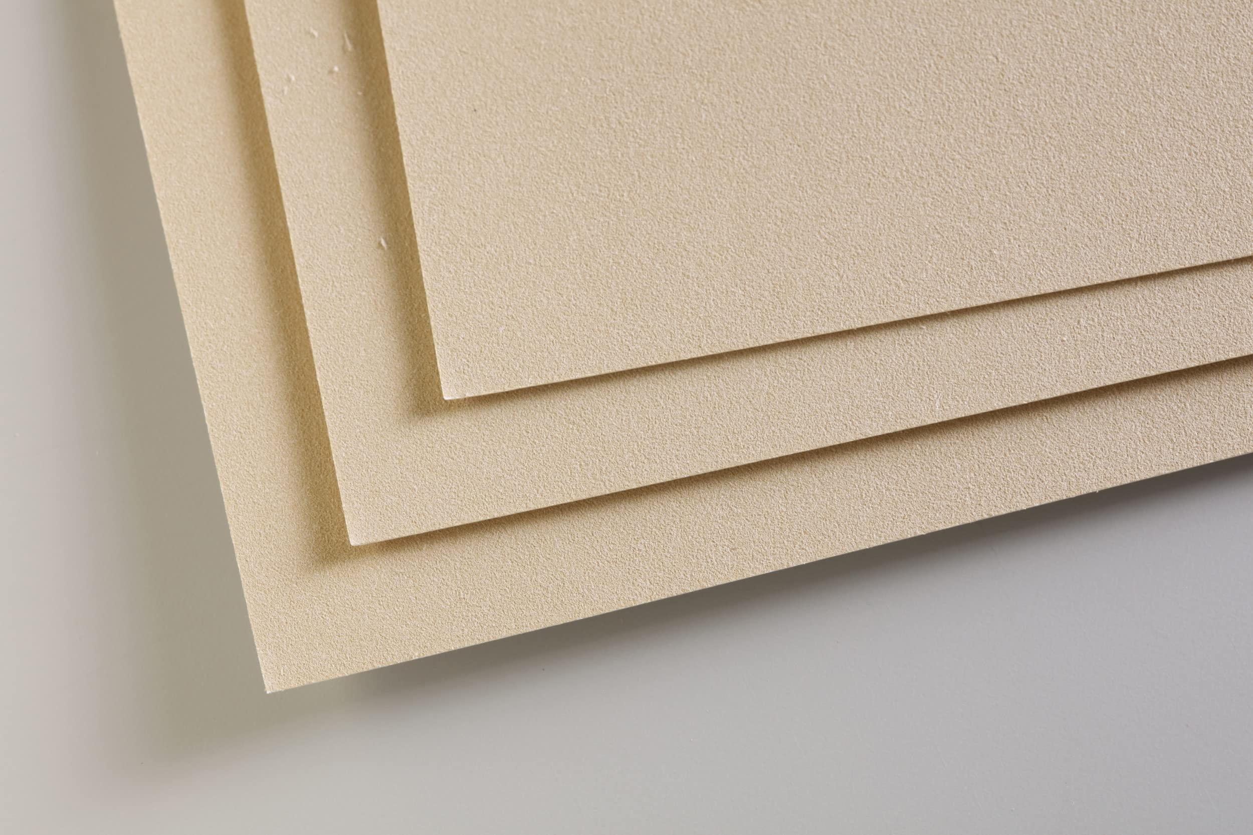 Clairefontaine 696170C - One Pastelmat Paper Pack - 5 Sheets Special Card for Dry Pastels - Dimensions: A3 29.7 cm x 42 cm 360g - Sand - Ideal for Pastels