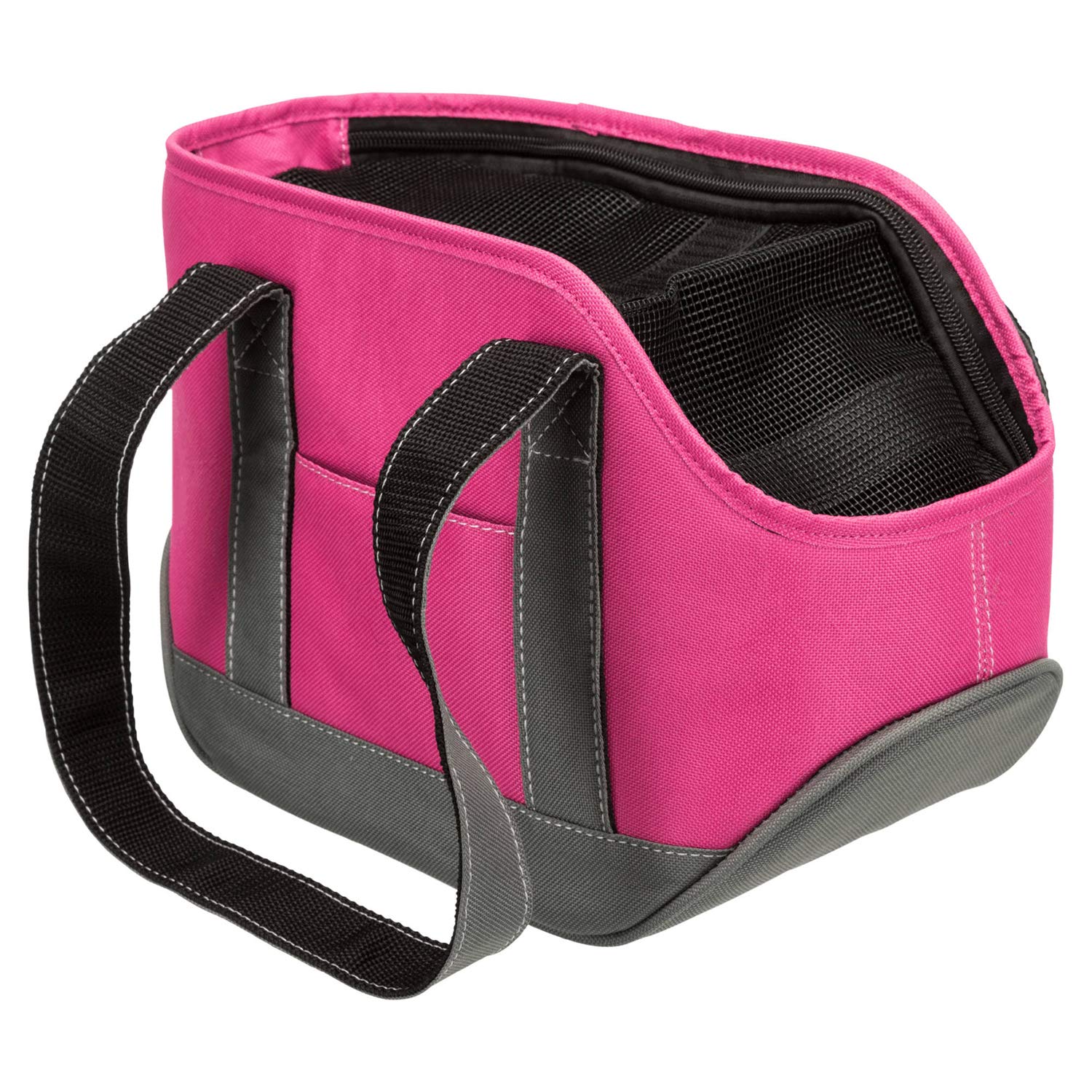 TRIXIE Alea Carrier, S: 16 x 20 x 30 cm, Pink/Grey, 0.395 kg
