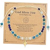 BXDA Cross Charm Bracelets for Women, Boho Handmade Adjustable Stackable Strand Bracelet Fashion Jewelry Gift.