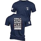 Nine Line 5 Things You Don't Mess with Men’s Patriotic T-Shirt, American Flag Shirt, USA Made, 9 Line Apparel, Veteran Shirt