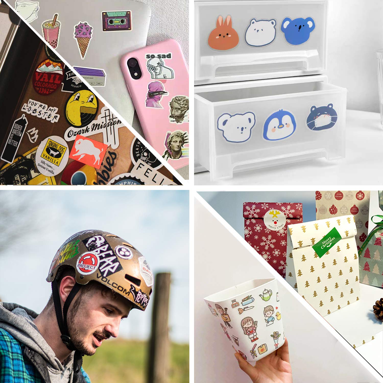 Gwybkq Premium Printable Vinyl Sticker Paper for Inkjet Printer,80 Sheets Matte White Waterproof Decal Paper, 8.5x11 inches,Dries Quickly and Holds Ink Beautifully