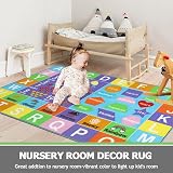Capslpad Kids Play Rug ABC Numbers Shapes Educational Washable 100x160cm view 5