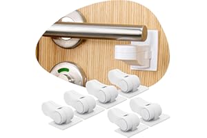 6-Pack Door Lever Lock for Child Safety - Baby Proofing - Child Proof Handle Locks