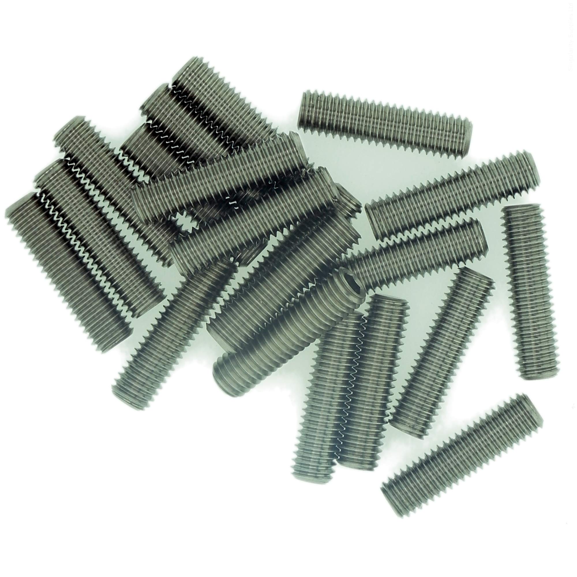 M4 (4mm x 4mm) Hex Socket Grub Screw (Flat Point) - Stainless Steel (A2) (Pack of 20) — image 1