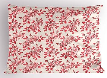 Amazon Com Tyang Roses Pillow Sham Doodle Style Vintage Flower