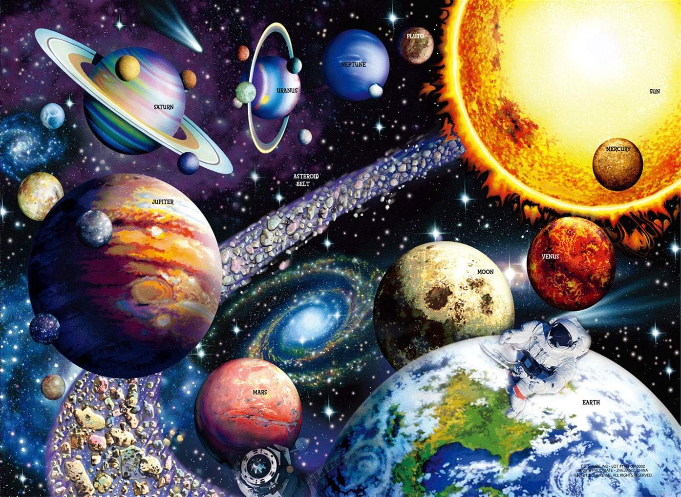 HUADADA 1024 Teile Puzzle Tiger & Blume - 50x50cm Für Erwachsene