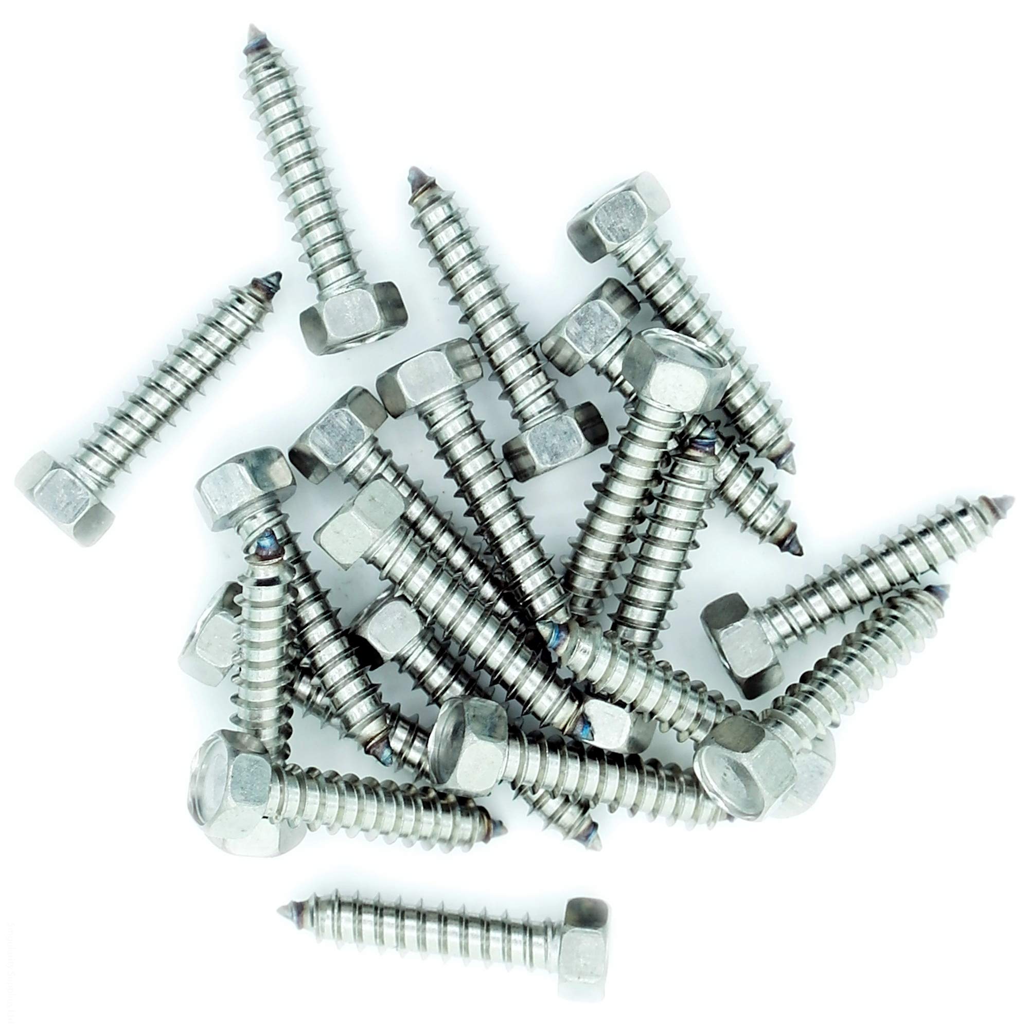 No.4 x 0.6 (2.9mm x 16mm) Hex Self-Tapping Screw - Stainless Steel (A2) (Pack of 20)