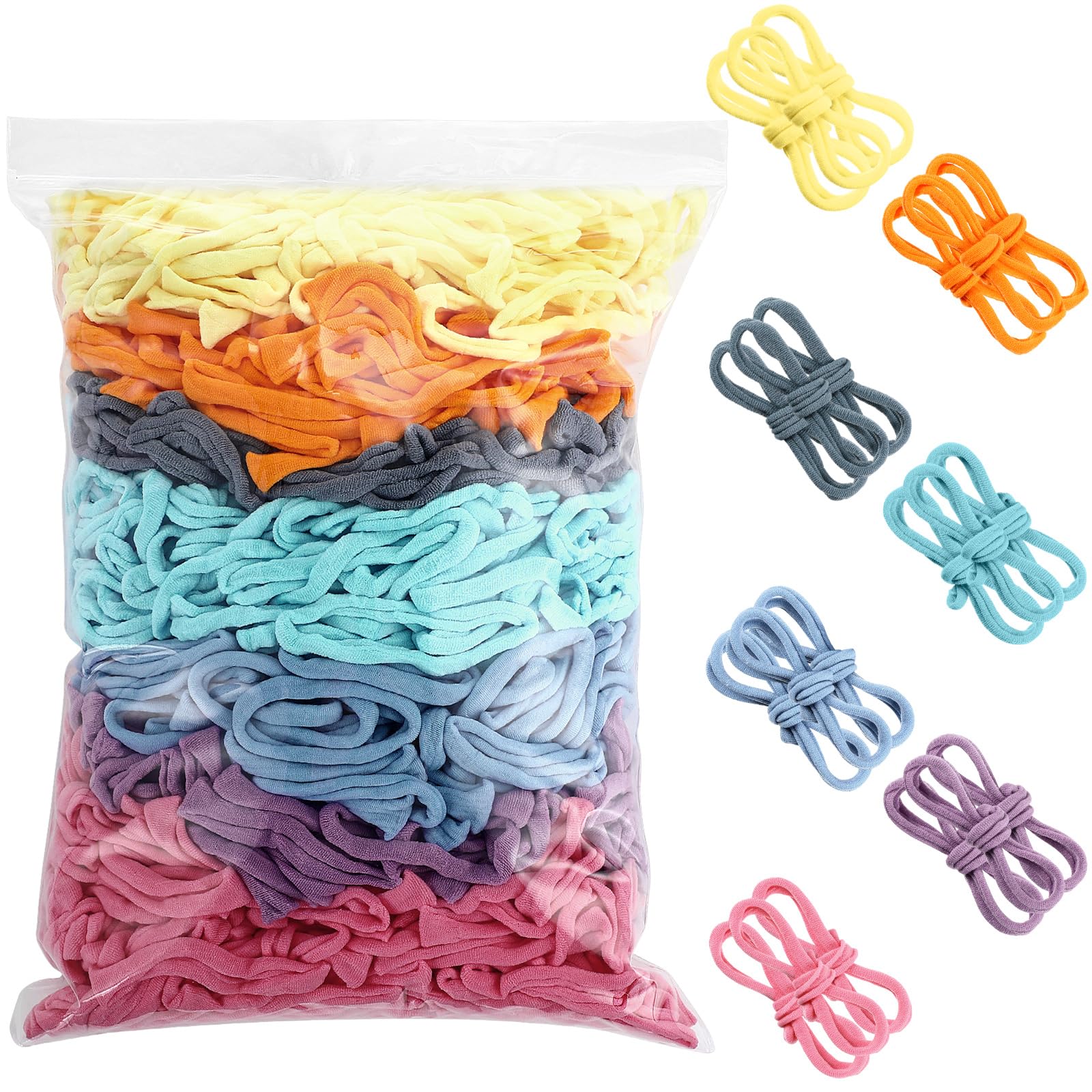 Photo 1 of Daifunli 600 Pcs 10 Inch Potholder Loom Loop Bulk Weaving Loop Craft Kit Colorful Flexible Potholder Loom Complete Kit to Weave 18 Large, Refill Elastic Weaving for DIY Crafts Supplies(Bright Color)