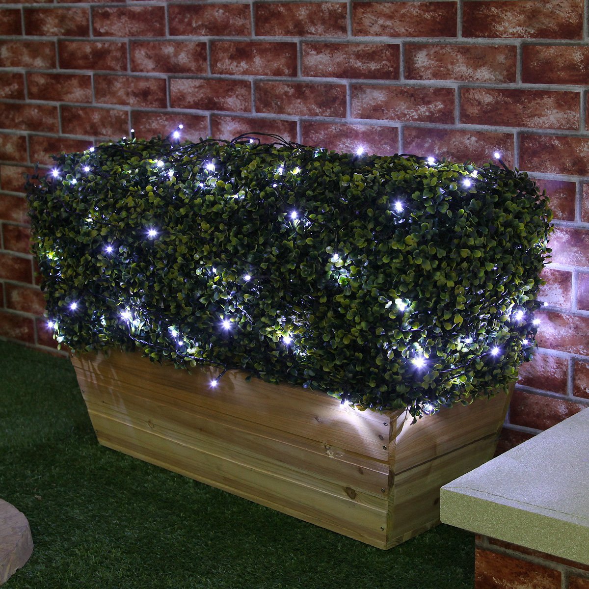 Festive Lights Guirlande Lumineuse Solaire 10m 100 Led Blanc Eclairage Solaires