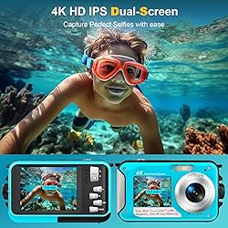 4K Underwater Camera 56MP Autofocus 11FT Waterproof