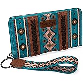 X Wrangler Wristlet Western Wallet Boho Aztec Credit Card Holder for Women
