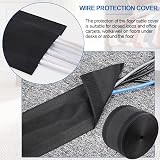 YUANYUU Floor Cable Cover Protector 10cm x 5m Black Nylon Wire Hider Carpet view 5