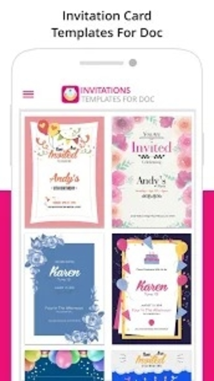Invitation Card Maker: Free Invitations Templates