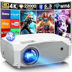 YOWHICK 4K Projector with WiFi and