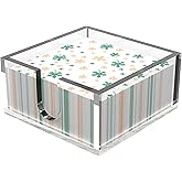 Rubtlamp 1Pcs Acrylic Napkin Holder Bathroom - 0.27Inch Thickness Acrylic Guest Towel Holder - Hand Towel Tray for Kitchen, Parties, Weddings, Party, Hotel, Restaurant(Clear, 5.5”X5.5”X2.5”)