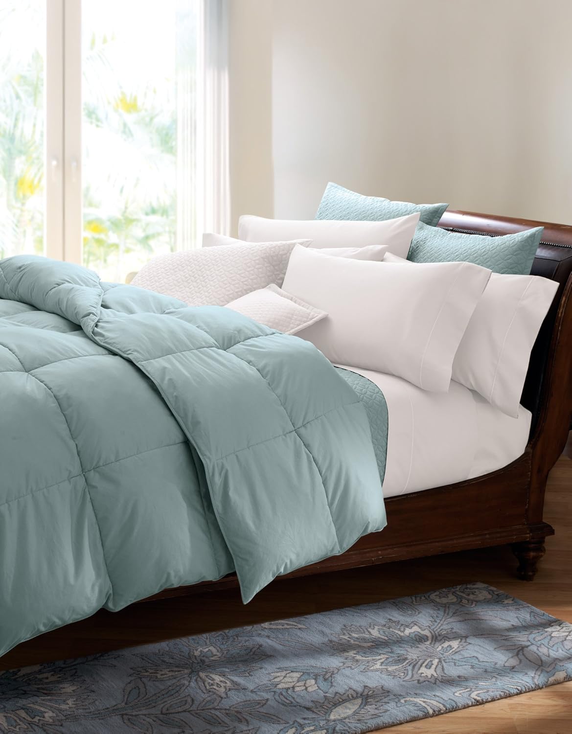 Cuddledown 400 Thread Count Colored Down Comforter, King