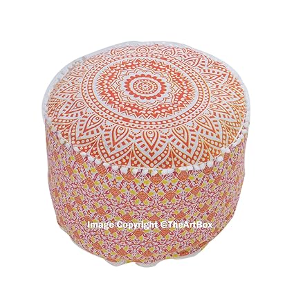 Kids Furniture Decor Sophia Art Large Bohemian Pouf Ottoman