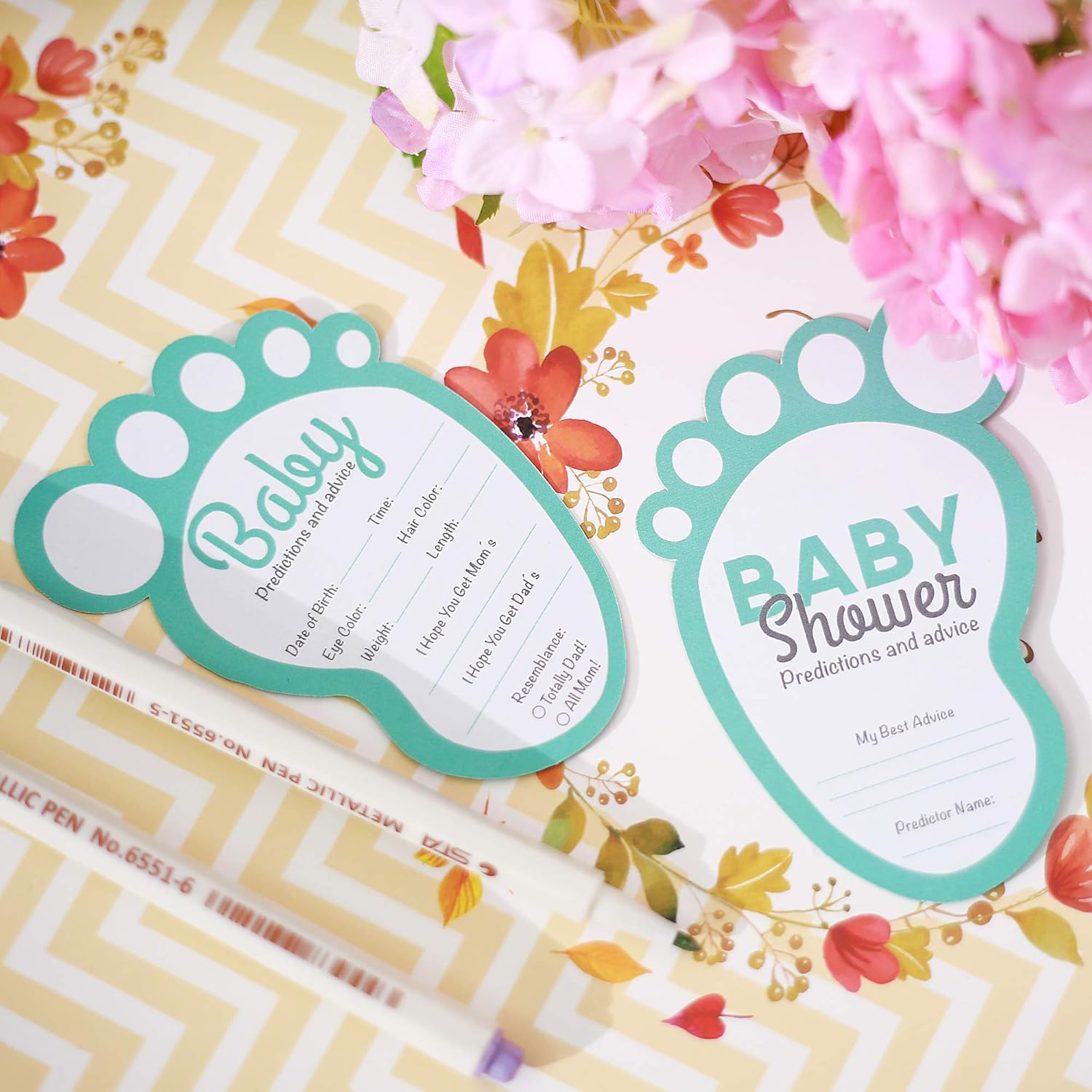 Amazon Com Advice And Prediction Cards For Baby Shower Game 50pcs Amazon Com Advice And Prediction Cards For Baby Shower Game 50pcs