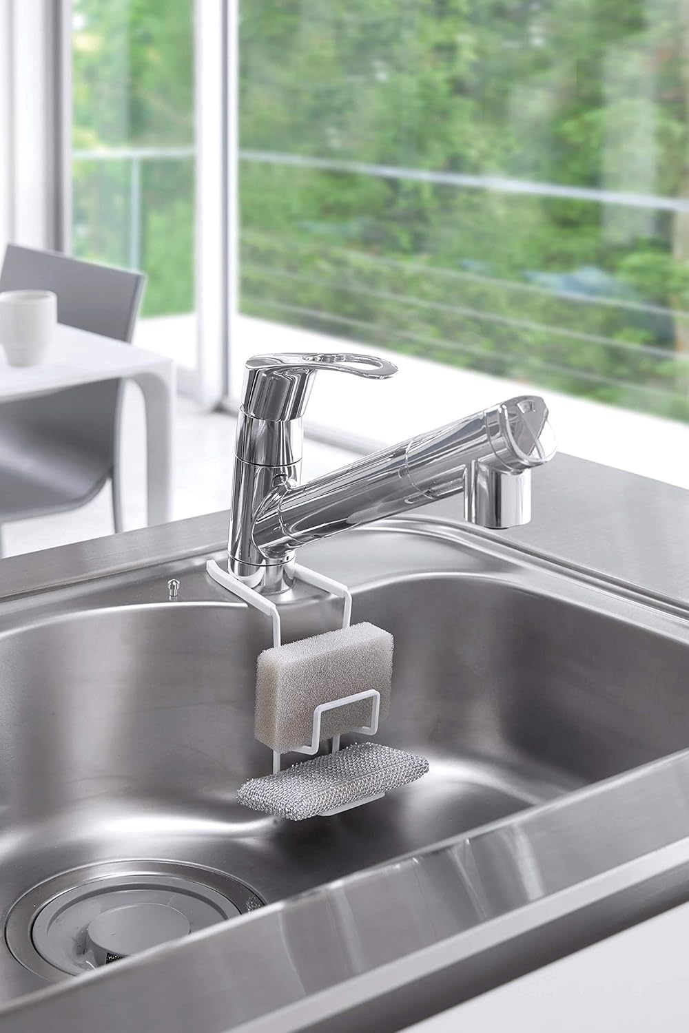 山崎実業Yamazaki蛇口にかけるスポンジホルダー タワー ダブル