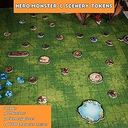 CZYY Foldable Battle Mat with DM Screen, Game
