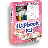 Fliptomania Flipbook Make-Your-Own Flip Book Kit for Kids 3 Pack, Mona Lisa, Degas Dancer , &amp; Blank DIY Flipbook Paper, Drawing Kids Arts &amp; Crafts Project Set, Arts and Crafts for Kids Ages 8-12