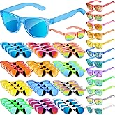 Oleitodh Kids Translucent Sunglasses Bulk, Kids Neon Sunglasses Party Favor with UV400 Protection for Boys Girls Age 3-8