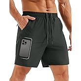 MAGCOMSEN Mens Hiking Shorts 7 Inch Quick Dry Lightweight Fishing Workout Athletic Water Resistant Shorts with Zipper Pockets
