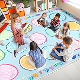 Truqual Classroom Rug 7.6x12 Ft Large Rug for Classroom Elementary, Seating D&eacute;cor Play Carpet for Playing and Learning, Fit for Various Classroom Theme