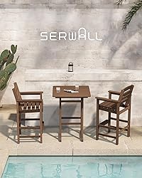 SERWALL Balcony Adirondack Chairs and Table 3