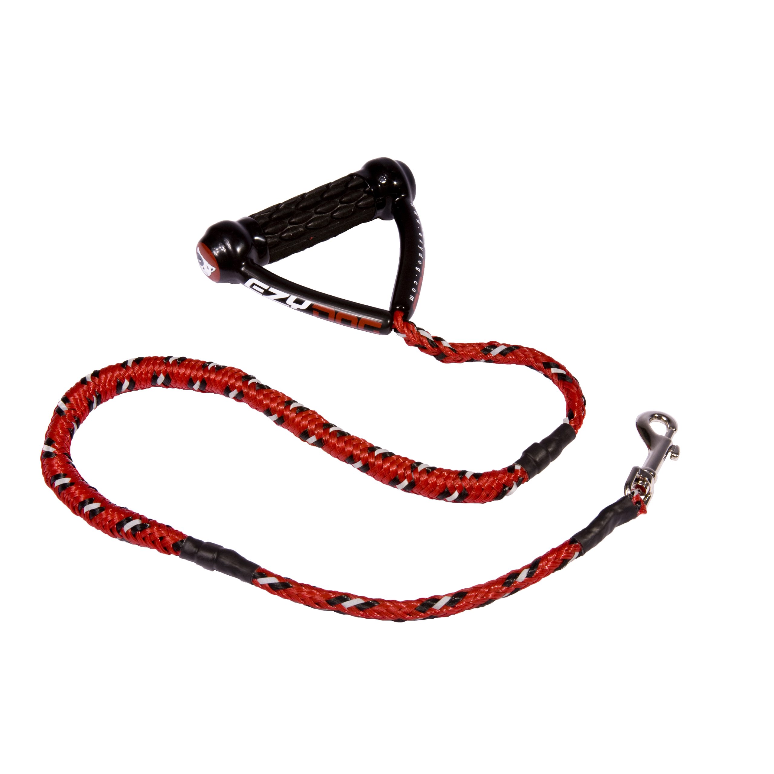 EzyDog Cujo Dog Lead | EVA Handle, Lead for Large Dogs, Heavy Duty, 680KG Break Tested, Traffic Control, Strong Ski Rope Material, Snap Clip (40 inch, Red)