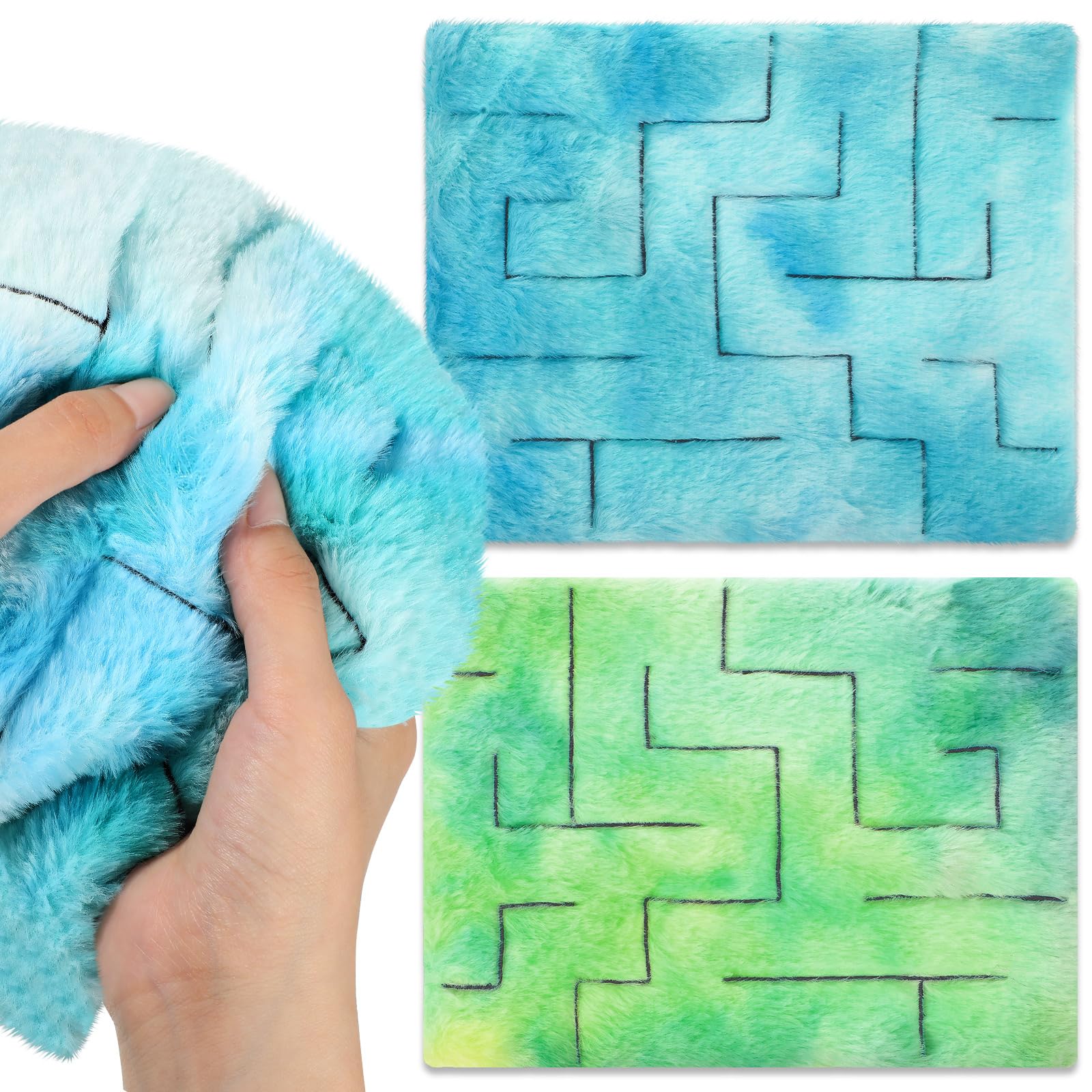 Photo 1 of Frienda 2 Pack Marble Maze Mat Fidget Tactile Sensory Toys Stress Relief Toys Relief Anxiety Calming Mats for School Classroom Reduce Stress Anxiety Improve Focus(Vibrant Style,8.7 x 6.3 Inch)