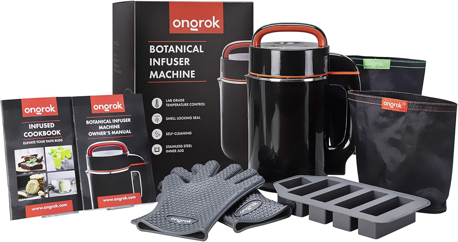 ONGROK Butter Maker Machine, Infuser for Oil/Tincture/Butter, | ETL Certified, Herb Extractor/Oil Maker, Full Kit to Make Infused Olive/MCT Oil - Automatic Infuser and Extractor for Herb Oil