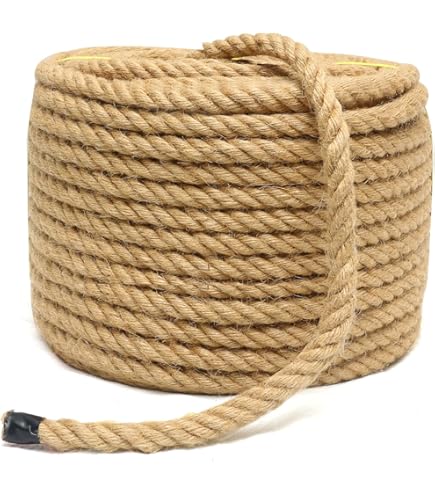 JOIKIT 10mm Natural Jute Rope, 40m/131 Feet Hemp Rope, Jute String Twine For Gardening